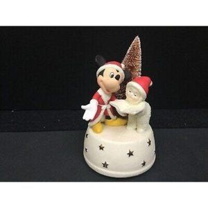 Mickey Mouse Disney Snowbabies Department 56 Carols Music Box TESTED WORKS